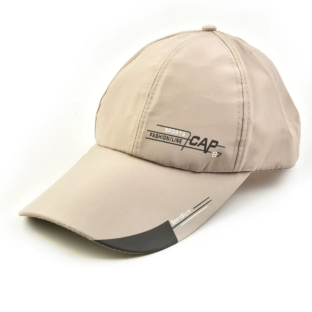 1X Long Brim Baseball Cap Sun Visor Hat Waterproof Sport Duck Tongue Women Men Quick Dry Outdoor Baseball Cap Adjustable Sun Hat